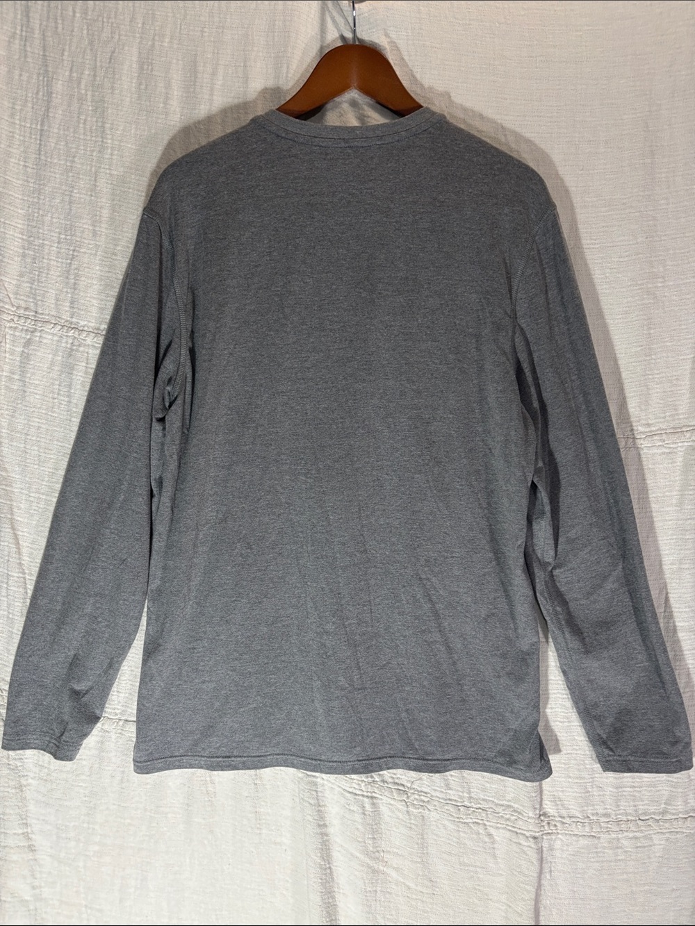 Eddie Bauer Men's Grey FreeDry Adventurer Long Sleeve Henley Shirt Size M - Picture 7 of 8